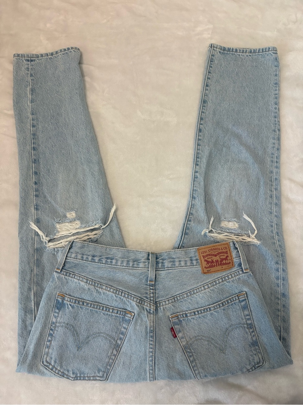 Levi's Light Blue Straight Leg Jeans - Picture 2 of 3